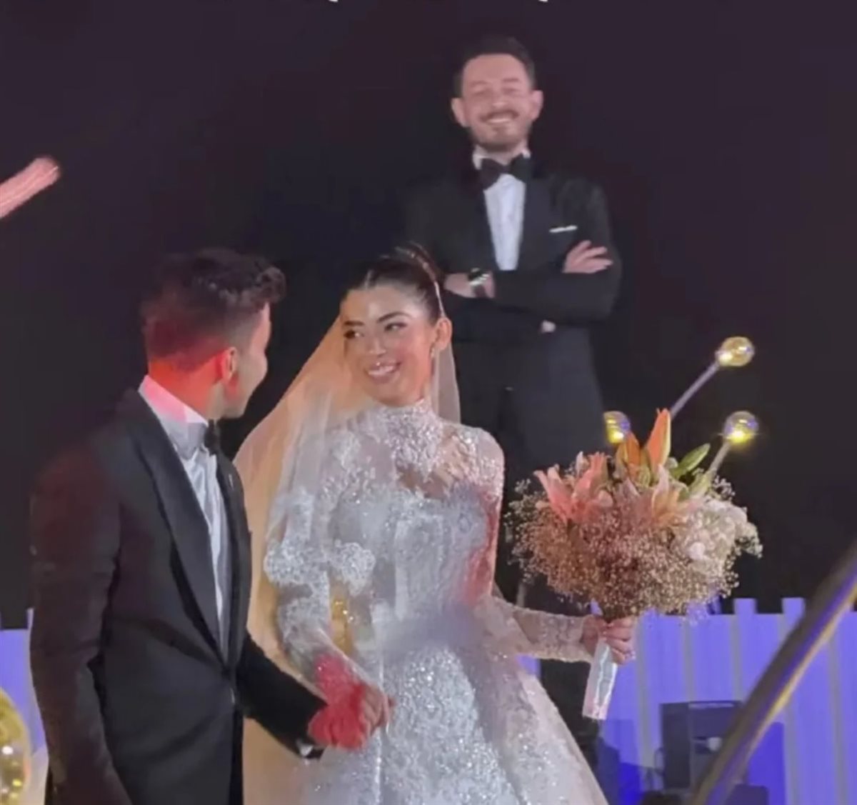 من حفل زفاف هشام جمال وليلي زاهر<br>