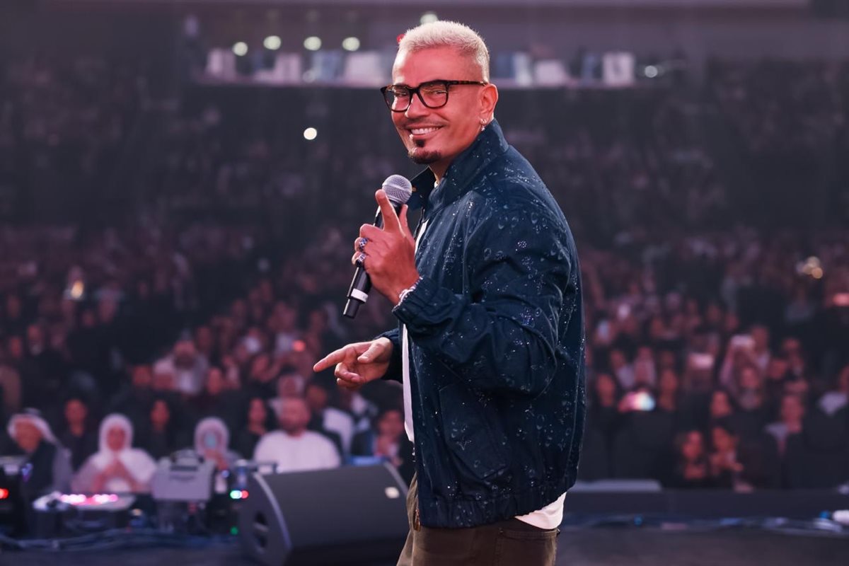 عمرو دياب خلال الحفل&nbsp;