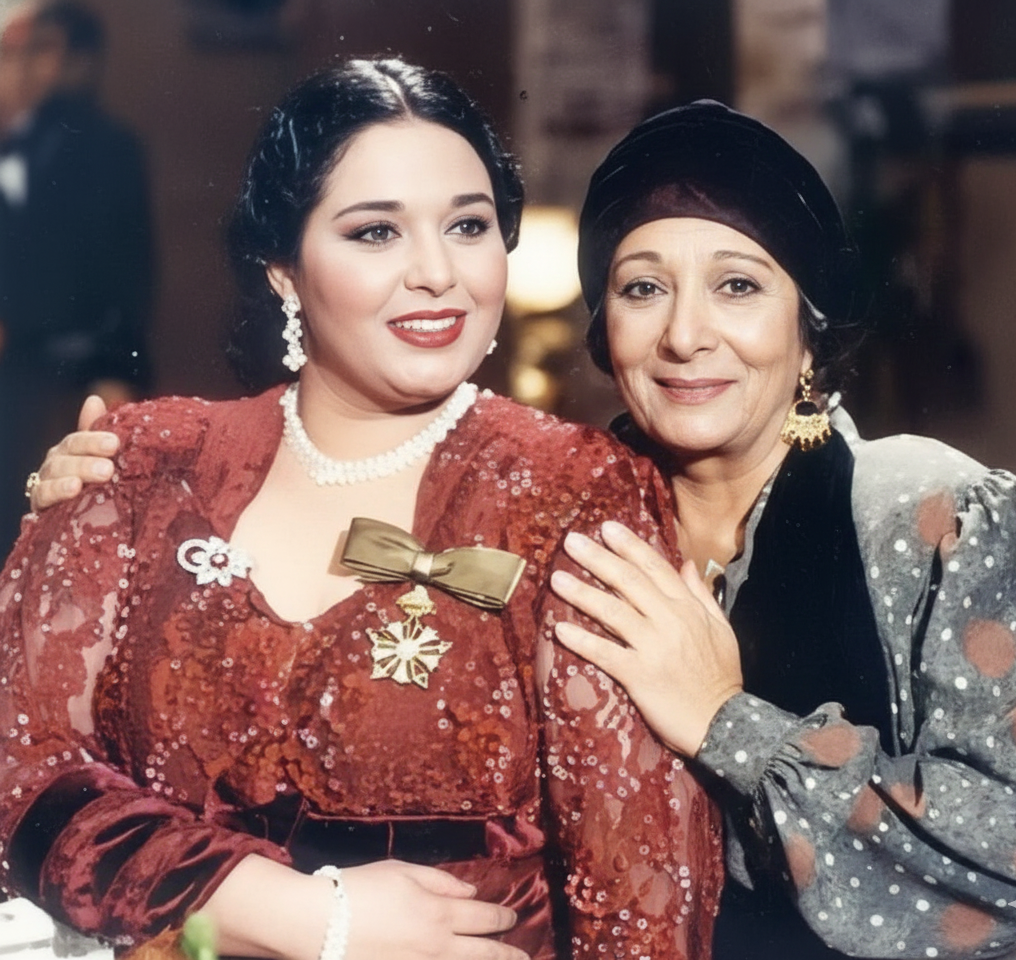 سميرة عبد العزيز وصابرين من كواليس مسلسل أم كلثوم&nbsp;