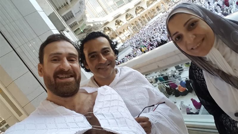 نضال الشافعي وزوجته