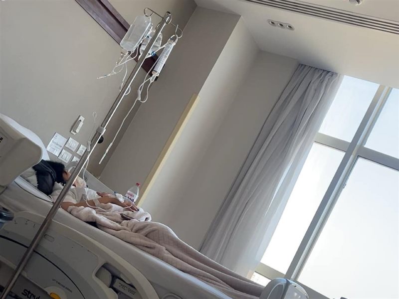 إيناس النجار فى المستشفى