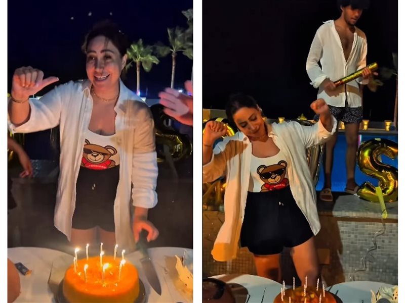 المطربة بوسي تحتفل