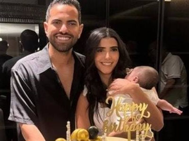 ريم سامي وزوجها ونجلها