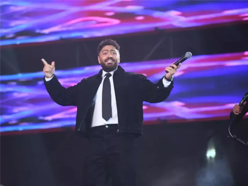 تامر حسني خلال الحفل