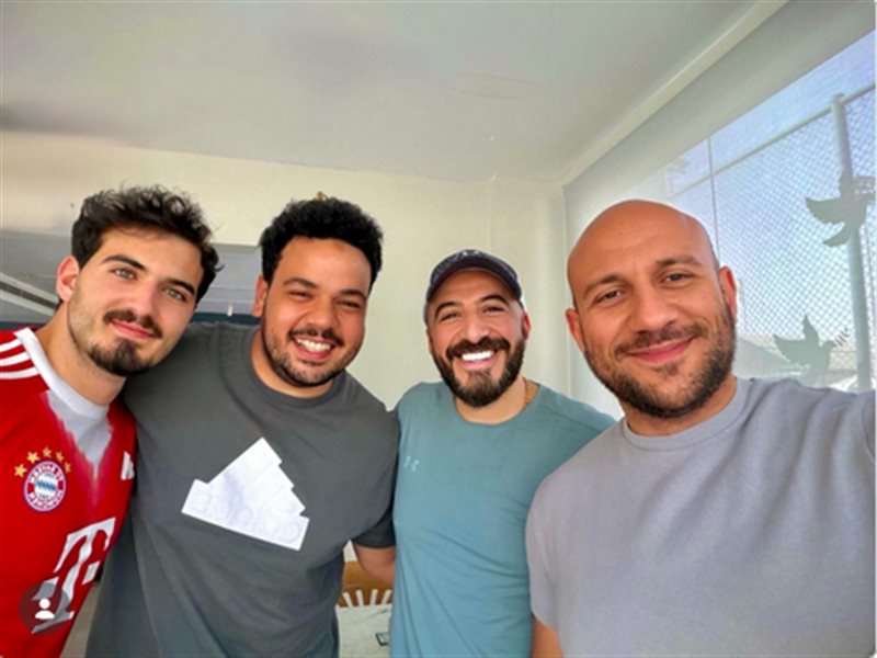 المخرج مجدي الهواري مع أحمد مكي ومصطفى غريب 